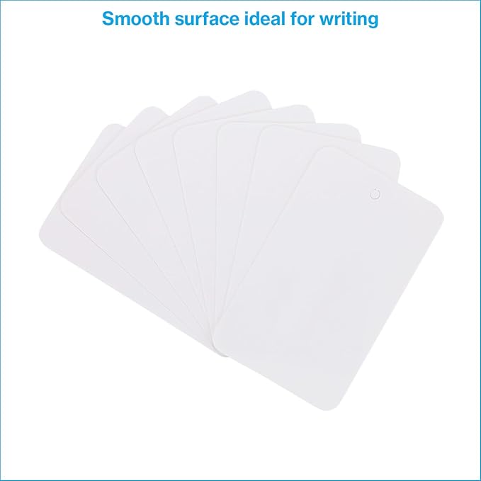 SSWBasics Large Unstrung White Non-Perforated Blank Clothing Tags - 1-3/4"W x 2-7/8"H -