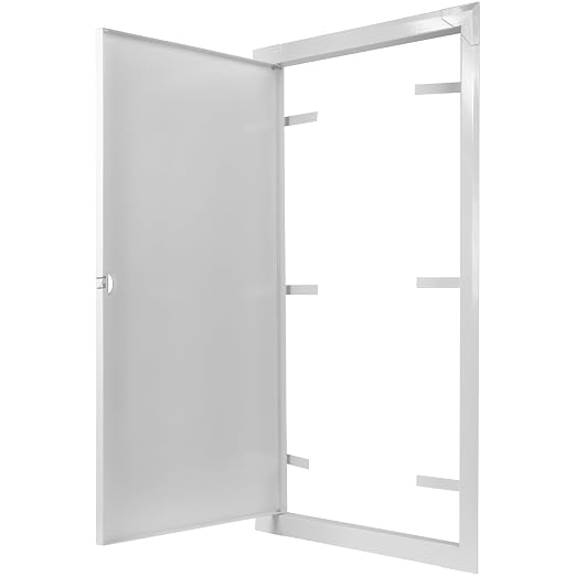 12" x 24" White Metal Access Panel, Service Shaft Door, Plumbing, Electricity Heating Alarm Wall for Drywall, Bathroom Services Hole Cover, Wall Covering