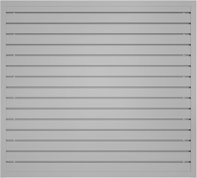 NeatiEase Slatwall Panel Wall Storage Systems, 4 x 4ft Slat Wall Paneling Garage Wall Organizer, Heavy Duty Wall Mounted PVC Wall Rack (Gray)