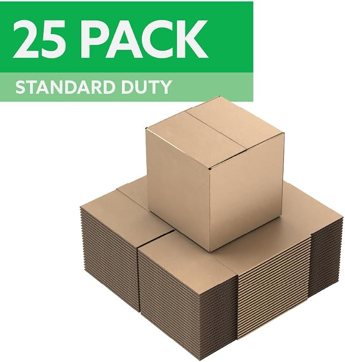 14"x14"x14" Shipping Boxes, Corrugated Cardboard Moving & Packing Boxes for Shipping, Storage and Packaging, Bundle of 25