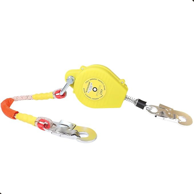 17FT Self Retracting Lifeline, RTOVZON Retractable Safety Lanyard, Yoyo | Steel Wire, Fall Arrestor, Srl Fall Protection, Retractable Lanyard, Safety Harness Fall Protection Kit, Safety Harness Yoyo