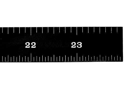 PEC Tools 24" Flexible Machinist Rule, Stainless Steel Ruler with Black Chrome Finish, High-Contrast Easy to Read, 4R Graduaction (1/8", 1/16", 1/32", 1/64"), Made in USA