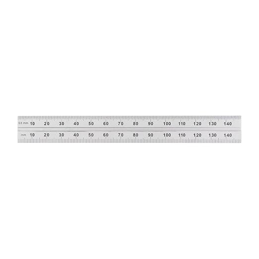 PEC Tools Metric Reading Precision Double Square- Cast Iron Head, 150mm Blade with Satin Chrome Finish, Made in USA