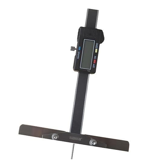 Digital Depth Caliper with Detachable Wide Jaw Bridge - 0-6"/150mm Stainless Steel Depth Gauge, 0.001" Precision, Extra-Large LCD Screen for Professionals, Machining & DIY Measurements