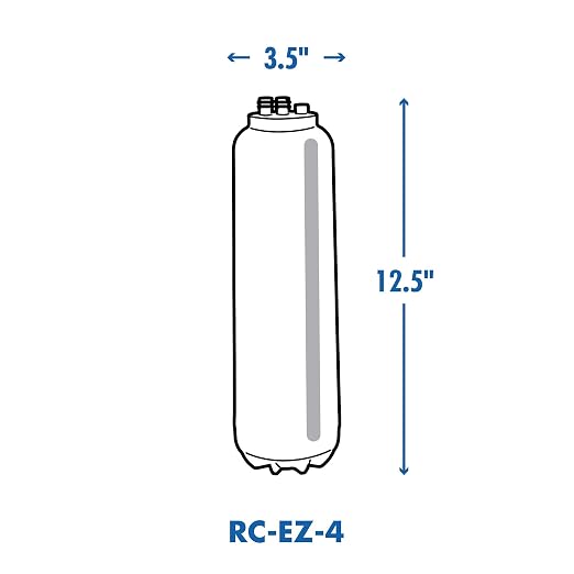 Culligan RC-EZ-4 Premium Water Filtration Replacement Cartridge for Under-Sink, Refrigerator, & RV Systems - EZ Change Water Filter System (500 Gallon Life)