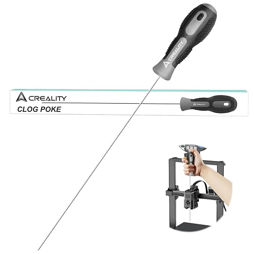 Creality 3D Printer Tools, Creality Clog Poke 3D Printer Nozzle Cleaning Kit for 1.75mm Filament Nozzles, Φ1.5mm Needle with Arrow Tip, 210mm Prolong&Hight Hardness Cleaning Hotend Without Disassembly