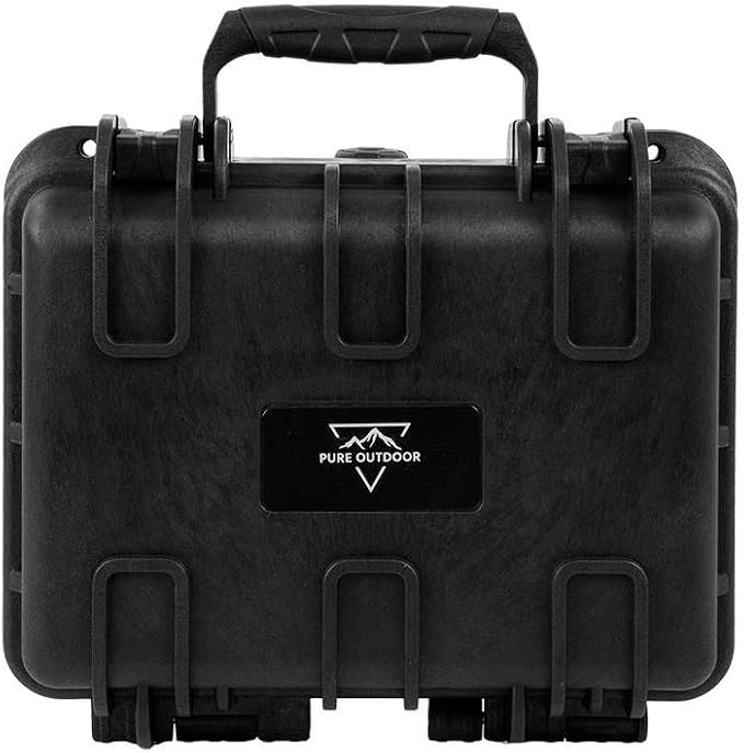 Monoprice Weatherproof Hard Case - 12 x 10 x 6 Inches, with Customizable Foam, Shockproof, IP67, Ultraviolet and Impact Resistant Material, Black - Pure Outdoor Collection