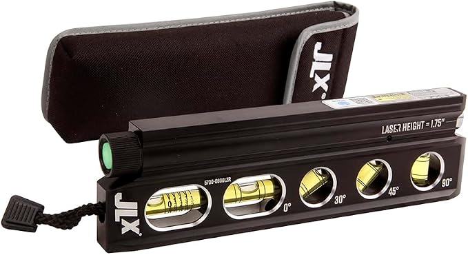 Johnson Level & Tool 5700-0800LZR 8" Magnetic Billet Torpedo Laser Level with GreenBrite Technology (Class II, <1mW)