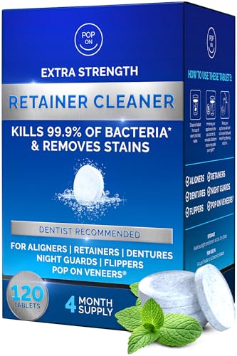 Ultrasonic Cleaner Machine and Retainer Cleaner Tablets Bundle