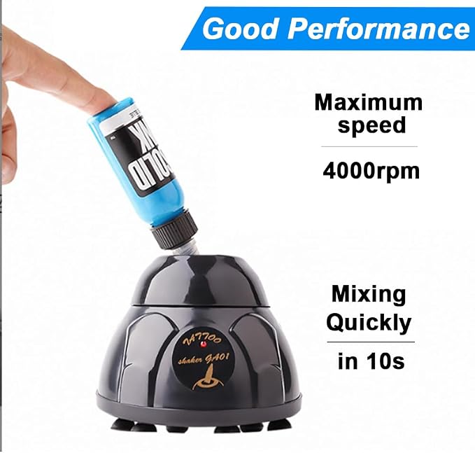 Mini Vortex Mixer - Gakonp 4000rpm Paint Shaker Nail Polish Shaker Vortex Paint Mixer for Lab Mixing Tattoo Ink Eyelash Products Mini Ink Mixer with Touch Function