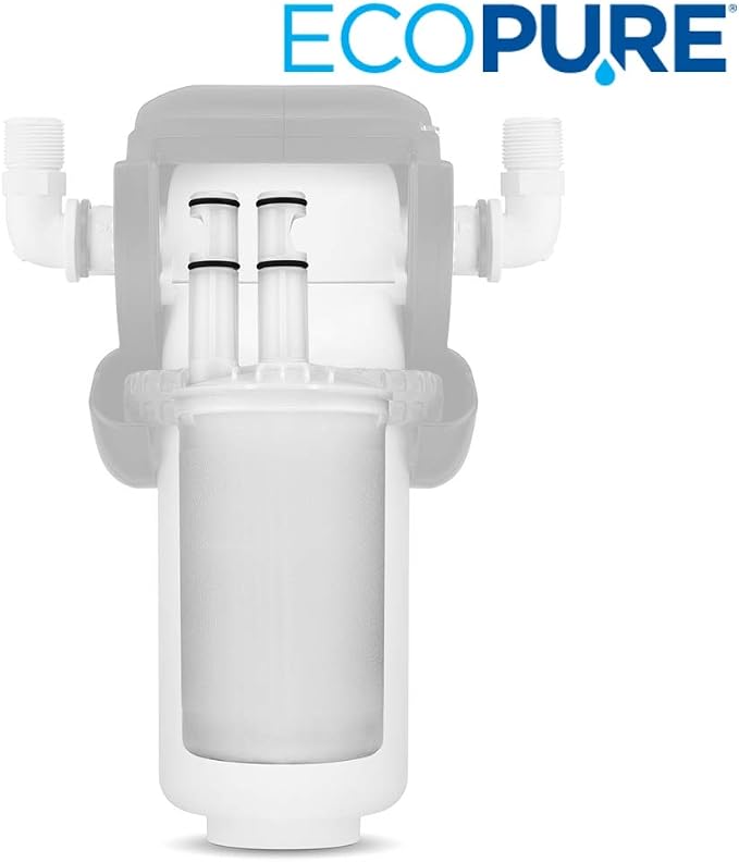 EcoPure EPWHE Whole Home Pivotal Water Filtration System – Reduces Sediment & Chlorine Taste & Odor – Installs on Main Water Line – 6-Month Filter Included – Tool-Free, Mess-Free Changes