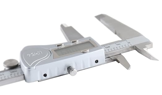 Accusize Industrial Tools IP54 Digital Caliper, 0-12", 2015-0300 | IP54 Water-Resistant, Stainless Steel, 0.0005 in/0.01 mm Resolution, ±0.04 mm Accuracy
