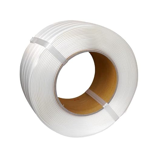 1640 feet (500 Meters) 3/4” Composite Cord Strapping Roll of 8" x 8" Core Size, 1800 lbs Break Strength for Poly Cord Strapping Packaging