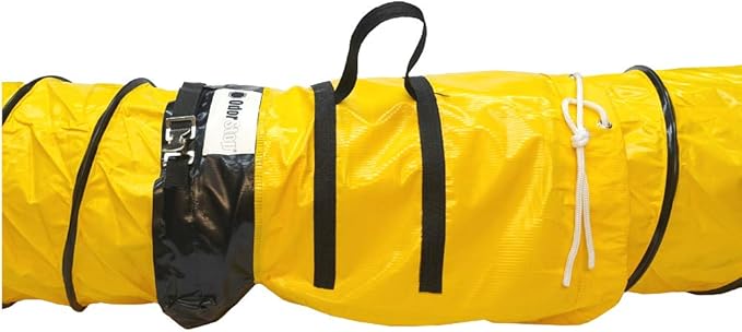 OdorStop Flexible Duct in Various Sizes and Lengths with Connecting Belt, 18-in by 25-ft