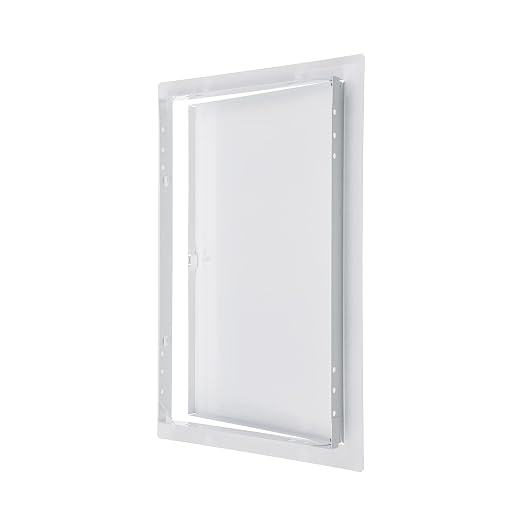 10" x 16" White Metal Access Panel - Wall Access Panel for Drywall - Hidden Wire Cover for Wall Covering Panels - Plumbing, Electricity, Heating Alarm, Bathroom, Dry Wall Hole Cover