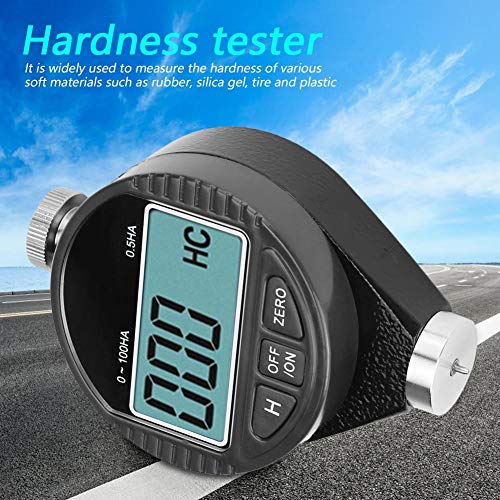 Shore A Durometer Digital Hardness Tester (100HD) for Rubber Tires Soft Materials Portable LCD Display Easy Measurement