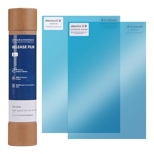 ANYCUBIC 10.1-inch ACF high-Speed Film, Suitable for Photon Mono M5s/M5s Pro/M7/M7 Pro, Suitable for Fast 12K 14K Resin 3D Printer, for Fast Printing Mode, 278x190 (mm), 2PCS