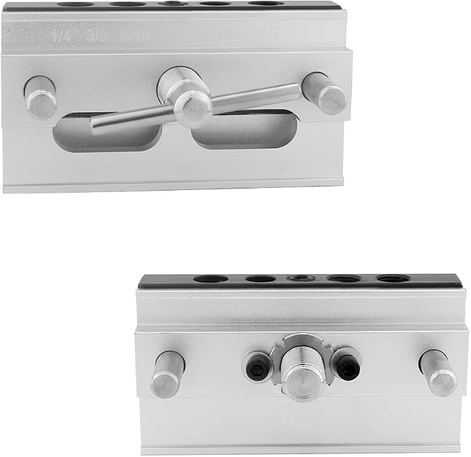 Self Centering Dowel Jig Kit, Drill Guide Bushings Set Wood Doweling Jig Woodworking Joints Tools for Straight Holes