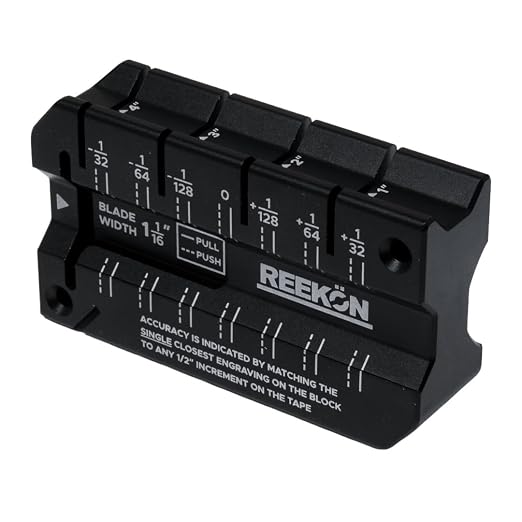 REEKON Tape Measure Accuracy Block – English (Inch) Calibration Tool for Checking Hook Alignment and Push/Pull Accuracy, Measures to 1/128 in (0.2mm)