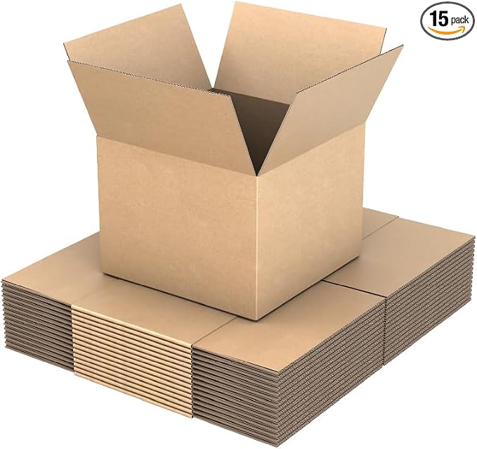 20"x20"x15" Heavy Duty Shipping Boxes, Corrugated Cardboard Moving & Packing Boxes for Shipping, Storage and Packaging, Bundle of 15