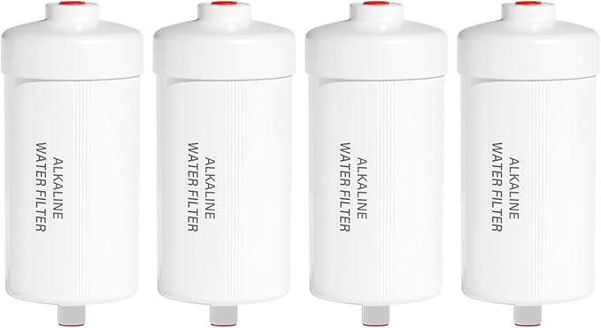 Purewell PH-2 White 3-Stage Alkaline Filter Elements, Additional filters for Berlkey® Black Activated Carbon Filters, Berlkey® and Purewell Gravity Filtration Water System, pH 8-9 (4 Pack, K Series)