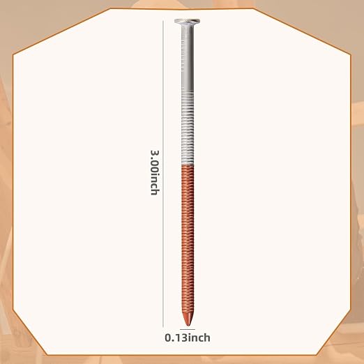 1000 Count 21 Degree framing Nails 3 inch, 3" x 0.131", Hot Dipped Galvanized, Plastic Collated Ring Shank Round Head Nails for Pressure Treated Lumber