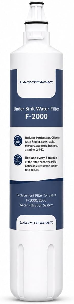 F-2000 Water Filter, Compatible With InSinkErator F-2000, F-1000, Water Filter Replacement (1 Pack)