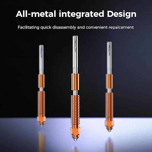 Creality Official K1C/ K1 SE Nozzle, 0.4mm 2PCS Quick-Swap 3D Printer Nozzle Kit, Copper Alloy and Hardened Steel Nozzle Suitable for Creality K1C, K1 SE, K2 SE, Ender 3 V3, Ender 3 V3 Plus