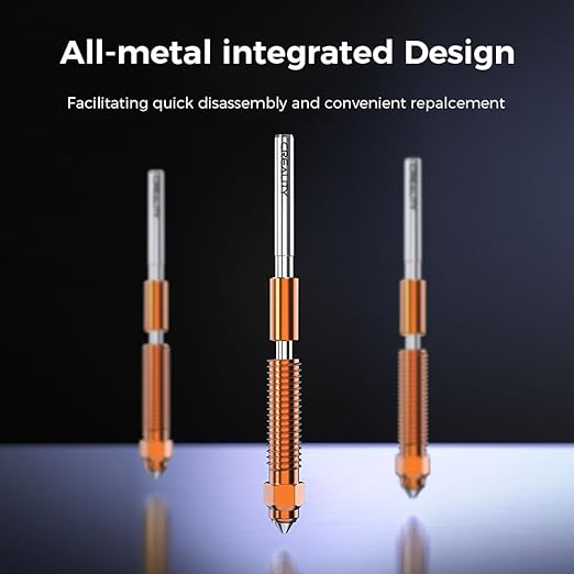 Creality Official K1 SE Nozzles, 0.4mm, 0.6mm, 0.8mm 4PCS Quick-Swap 3D Printer Nozzle Kit, Copper Alloy and Hardened Steel Nozzle Suitable for Creality K1 SE, K2 SE, K1C, Ender 3 V3, Ender 3 V3 Plus