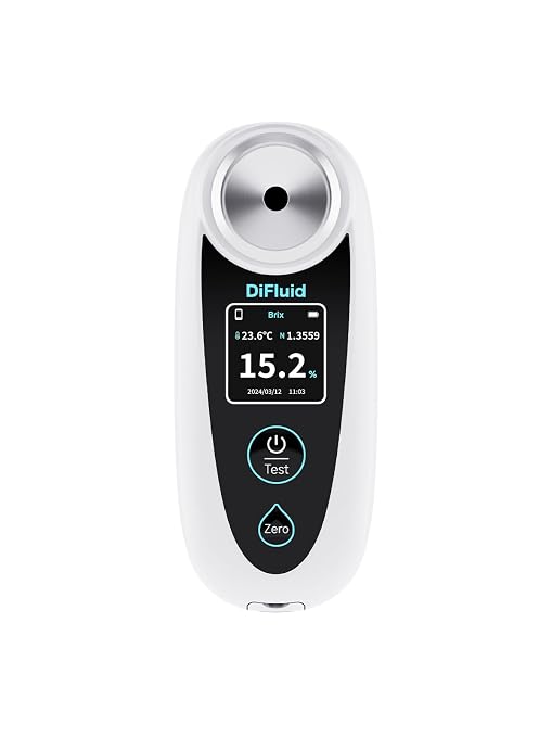 Honey Brix Refractometer – 0–95% Sugar Content Tester, Not for Moisture – ATC, Rechargeable – for Honey, Syrups, Juices