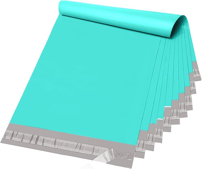 Metronic Teal Poly Mailers 14.5x19 50PC, Large Poly Mailers for Small Business Self-Seal Shipping Bags for Clothing, Shipping Envelopes, Packaging Bags, Mailing Poly Bags