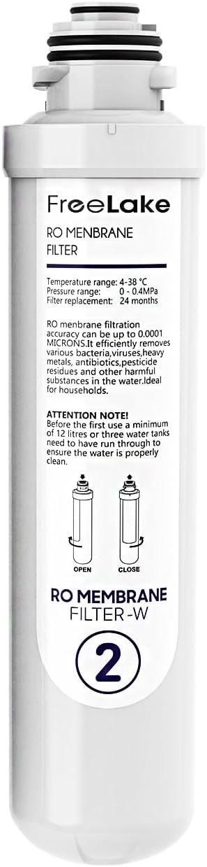 RO Water Filter Replacement Cartridge, Countertop Reverse Osmosis System Replacement Filter, 12 to 24 Months Lifetime