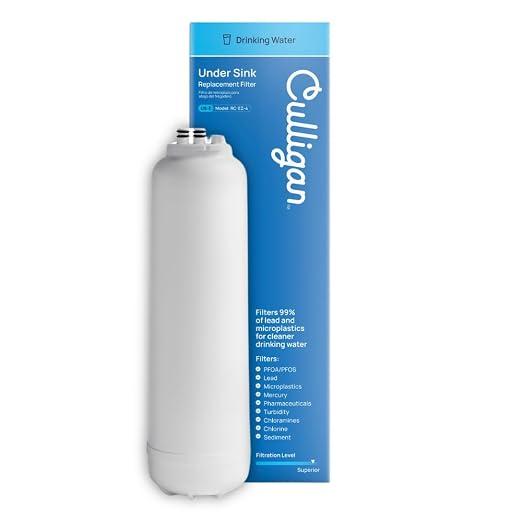 Culligan RC-EZ-4 Premium Water Filtration Replacement Cartridge for Under-Sink, Refrigerator, & RV Systems - EZ Change Water Filter System (500 Gallon Life)