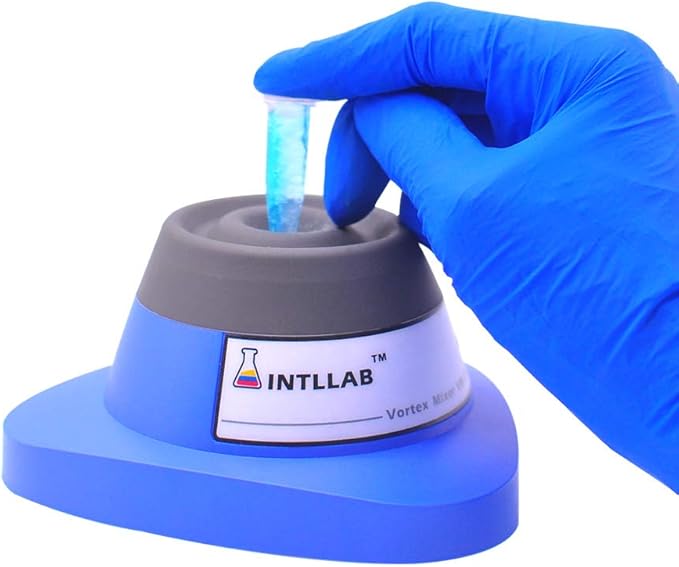INTLLAB Lab Vortex Mixer, Touch Function Lab Vortexer, Gel Polish, Eyelash Adhesives, Acylic Paints, Test Tubes and Centrifuge Tubes