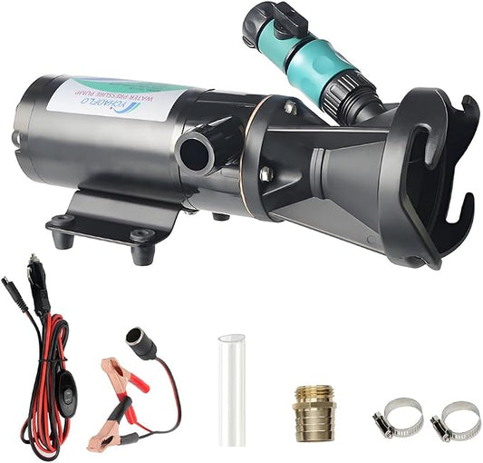 RV sewage pump,Portable Smash Waste Pump, 12V, 12GPM, low noise, suitable for RVs, yachts, kitchens, bathrooms, with quick release capability