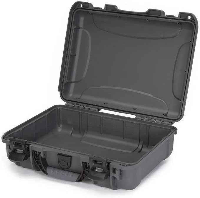 NANUK 910 Empty Waterproof Hard Case – 14.3” x 11.1” x 4.7”, Protective Case for Gear – Impact-Resistant, Dustproof, Airline Carry-On Approved – Made in Canada, Graphite