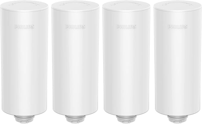 PHILIPS 4 Pack Plus Filter Cartridge ADD566, Replacement Filter Cartridge | Reduces 46 impurities & 99% of Lead, for Philips Water Filter Pitcher ADD5902/ADD5903/ADD5912/ADD5913, 3-Month/60-Gallon