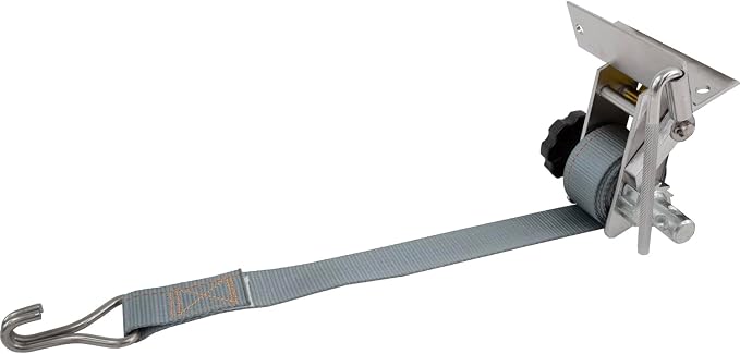 Buyers Products 5480006 Square Tube Ladder Rack Rachet Strap, Stainless Steel, 2 Pack, 7ft x 1-1/2 in, Double J Hook, Ladder Rack Straps, Pickup Truck Contractor Rack, Pickup Truck Cargo Accessories
