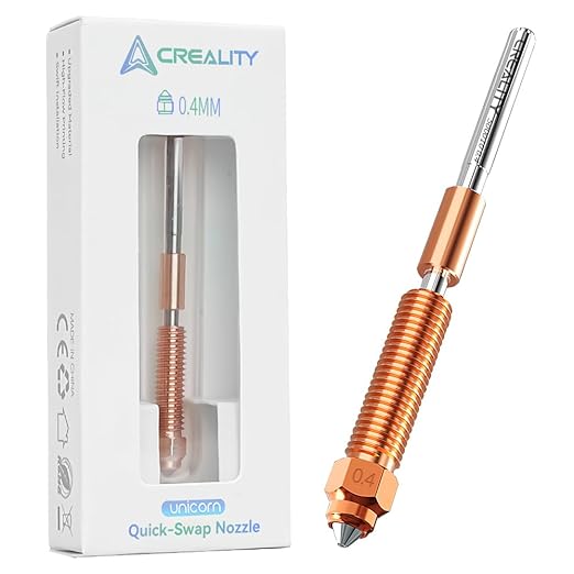 Creality K2 SE/K1C Nozzle, Upgrade Ender 3 V3 SE Unicorn 3D Printer Nozzle Kit, Original K1 Copper Alloy and Hardened Steel Nozzle for Creality K1 SE/K1 Max/Ender 3 V3 Plus/3 V3 KE 3D Printers (0.4mm)
