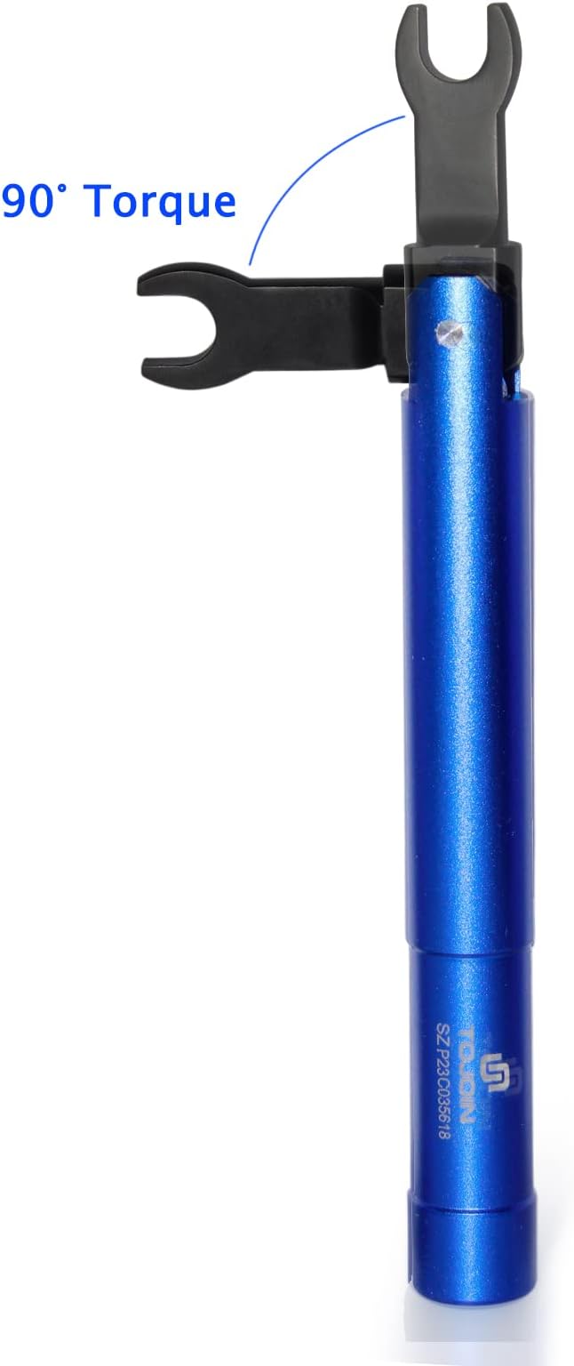 TOJOIN 2 pcs SMA Torque Wrench for RF Connector 8 in·lbs (0.9 N·m) Opening 8mm (5/16") for SMA 3.5mm/2.92mm Adapter Convertor Portable Spanner for Professionals Industry Blue