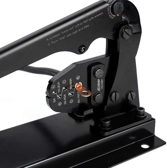 iCrimp Battery Lugs and Open Barrel Connectors Crimping Tools -Desk Type IWS-5100DT(5A-100A)