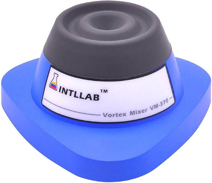 INTLLAB Lab Vortex Mixer, Touch Function Lab Vortexer, Gel Polish, Eyelash Adhesives, Acylic Paints, Test Tubes and Centrifuge Tubes 15mL