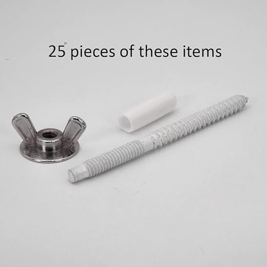 CONFAST® 1/4"-20 x 2-1/4" Male Hurricane Anchoring Kit for Storm Panels, Plywood and Metal Panels (25 Sets, 1 Driver, Total 76 Pieces)