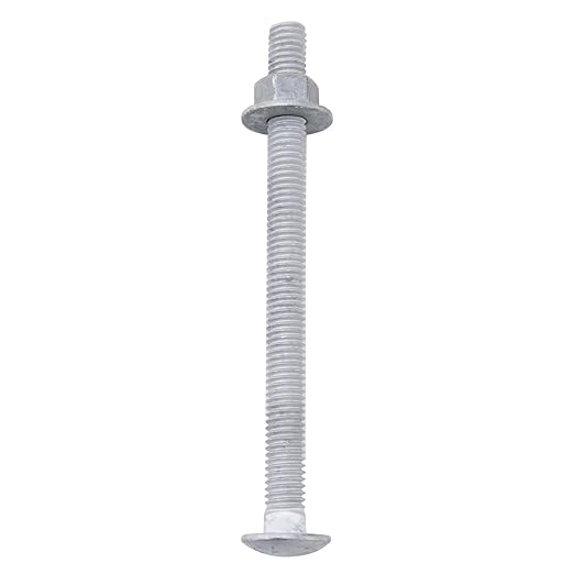 1/2" x 6" Carriage Bolts (25 PCS), Hot Dip Galvanized, Heavy Duty Round Head with Washers and Nuts