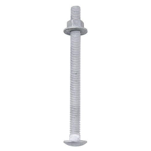 1/2" x 4" Carriage Bolts (25 PCS), Hot Dip Galvanized, Heavy Duty Round Head with Washers and Nuts