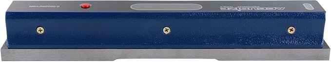 Accusize Industrial Tools 12 inch Master Precision Level in Fitted Box, Accuracy 0.0002'' /10'', S908-C687 | Accuracy 0.0002"/10", V-Groove Base, Cross Test Vial, Insulating Grip, Cast Iron