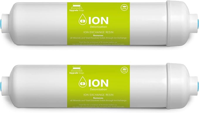 Express Water – 2 Pack Deionization Water Filter Replacement – DI Water Purifier – 10 inch – Under Sink and Reverse Osmosis System