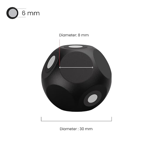 Revopoint 6 Pieces 3D Magnetic Ball Marker Kit for 3D Scanning, 3D Scanning Markers for 3D Scanners, 3D Tracking Dots for Preventing Tracking Loss and Enhance Accuracy, 3D Reference Point Marker