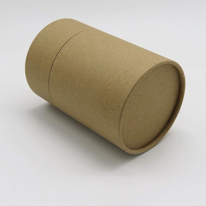 WENPACK 12Pack Paperboard Tube With Lid Round Cardboard Candle Jar Packaging Box Container (3.22" D*4.4" H, kraft)