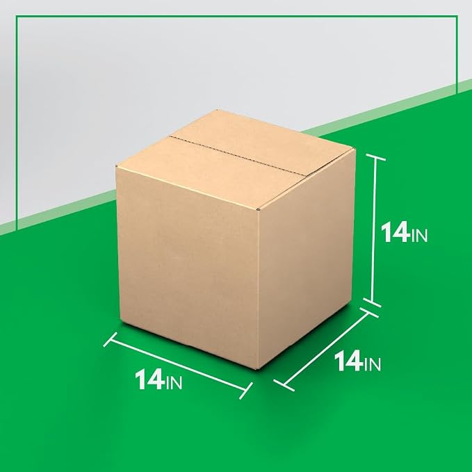 14"x14"x14" Shipping Boxes, Corrugated Cardboard Moving & Packing Boxes for Shipping, Storage and Packaging, Bundle of 25